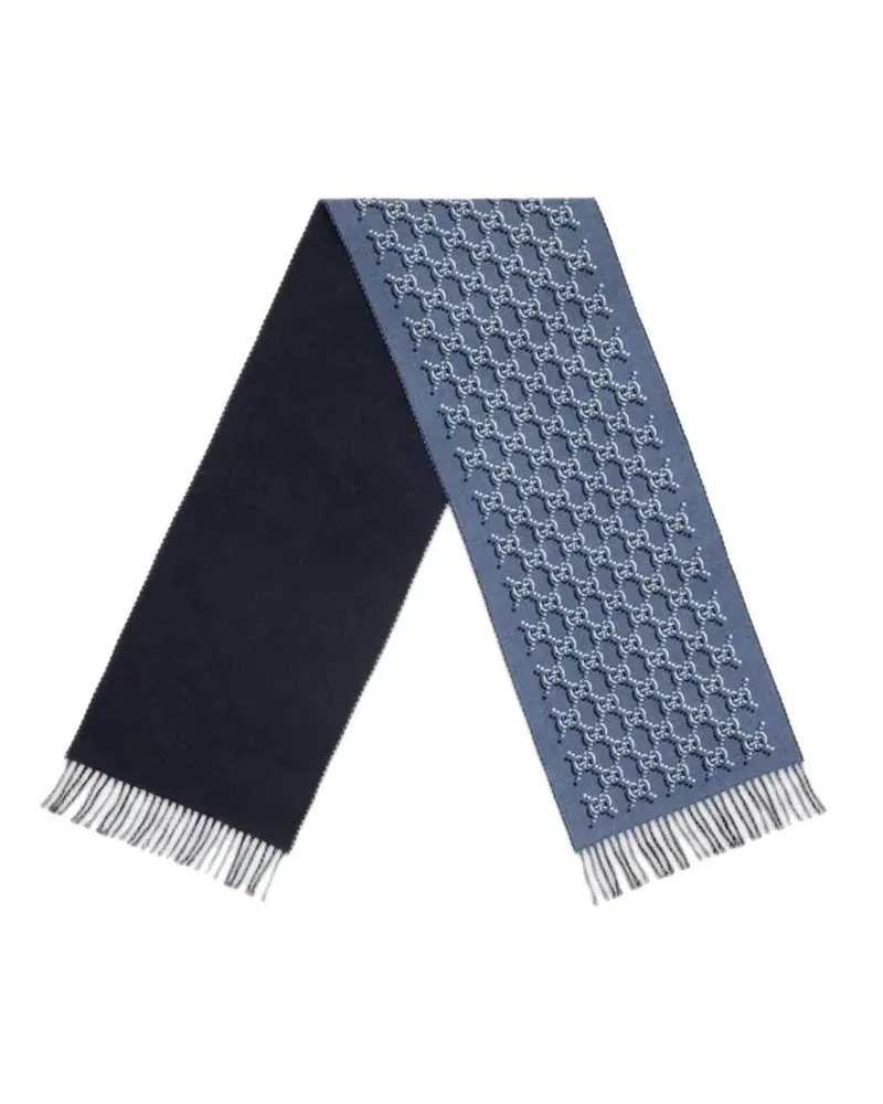 Gucci Tücher & Schals Dual-Tone Wool Scarf With Textured Pattern blau Blau