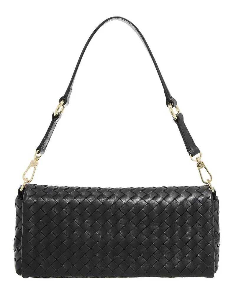 Abro Pochettes Schultertasche Mila/ Black/Gold schwarz Schwarz