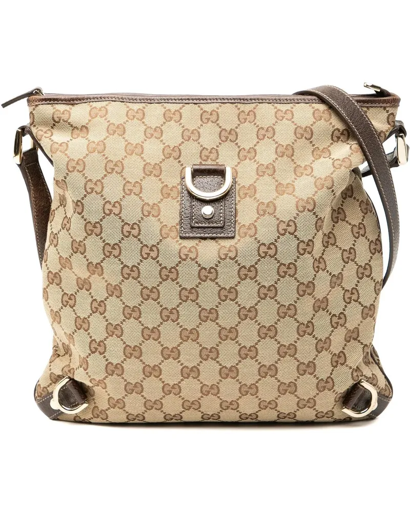 Gucci Hobo Bags GG Canvas Abbey D Ring Crossbody braun Braun
