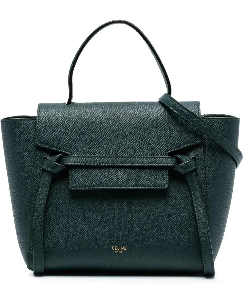 Celine Hobo Bags Nano Grained Calfskin Belt Bag grün Grün