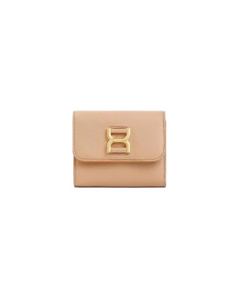 Chloé Portemonnaie Beige Marcie Leather Wallet Braun