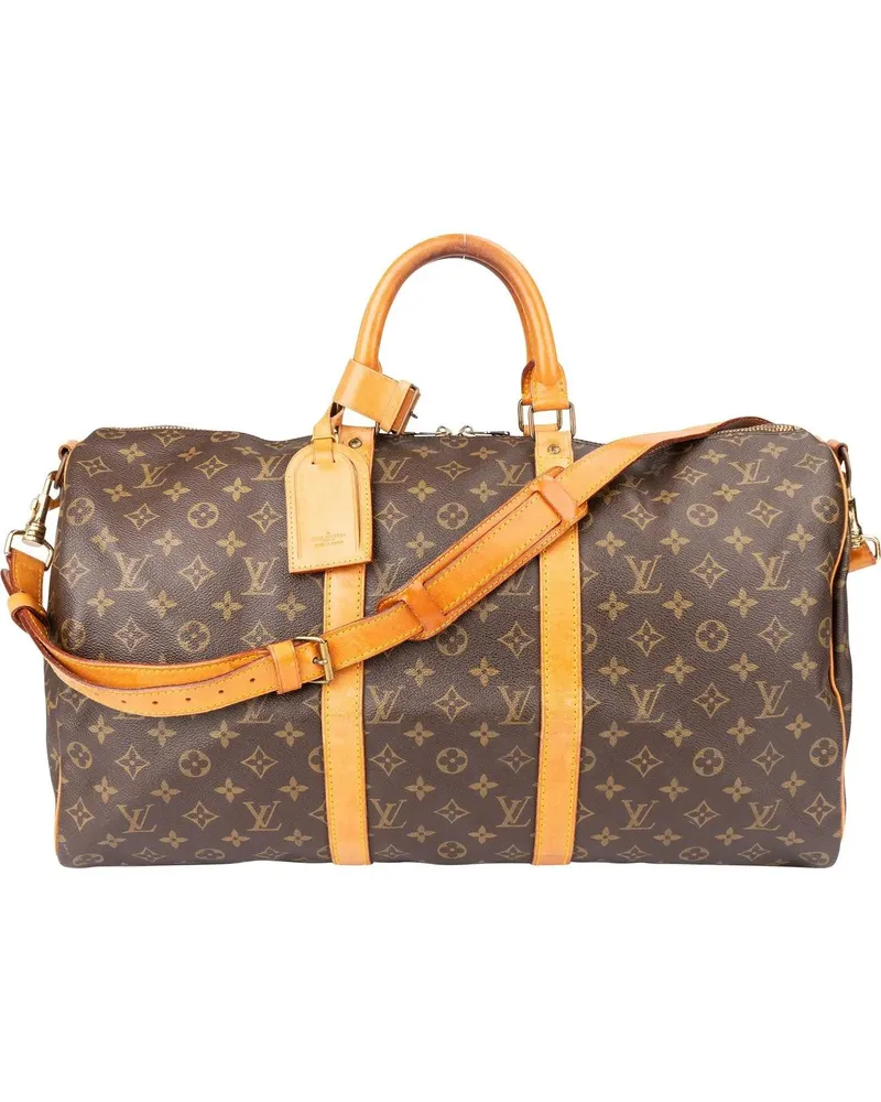 Louis Vuitton Crossbody Bags  Canvas Monogram Keepall 50 Bandoulie braun Braun