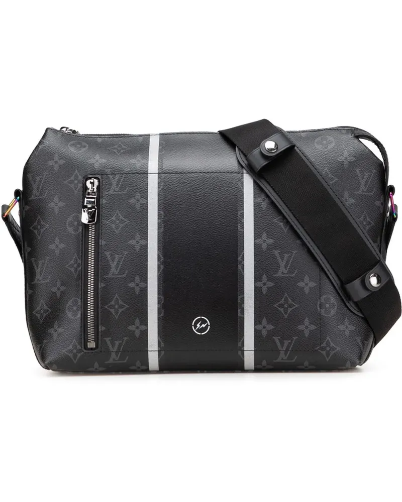 Louis Vuitton Hobo Bags Fragment Monogram Eclipse Flash Apollo Messenger P schwarz Schwarz