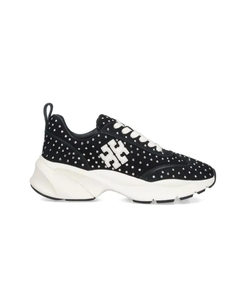 Tory Burch Low-Top Sneaker Good Luck' Studded Sneakers – Black schwarz Schwarz