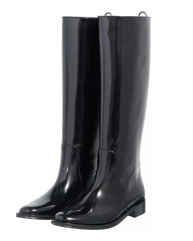 Saint Laurent Boots & Stiefeletten Hunt Leather Boot Schwarz