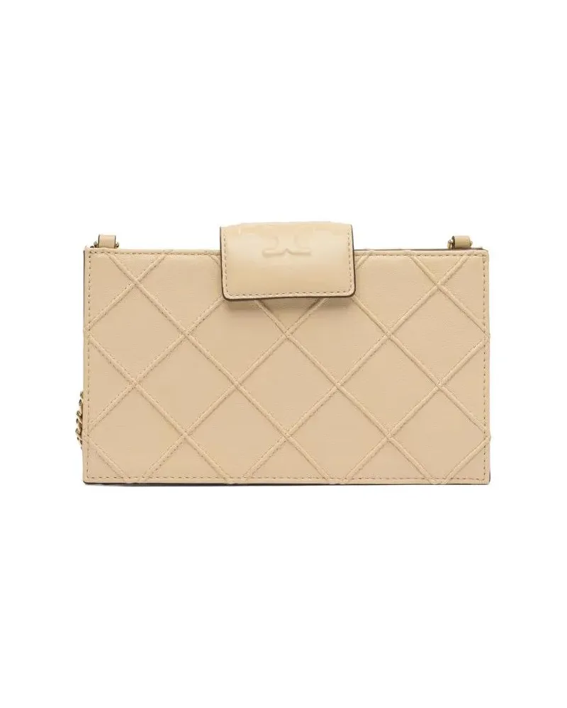 Tory Burch Portemonnaie Fleming Mini Chain Wallet beige Beige