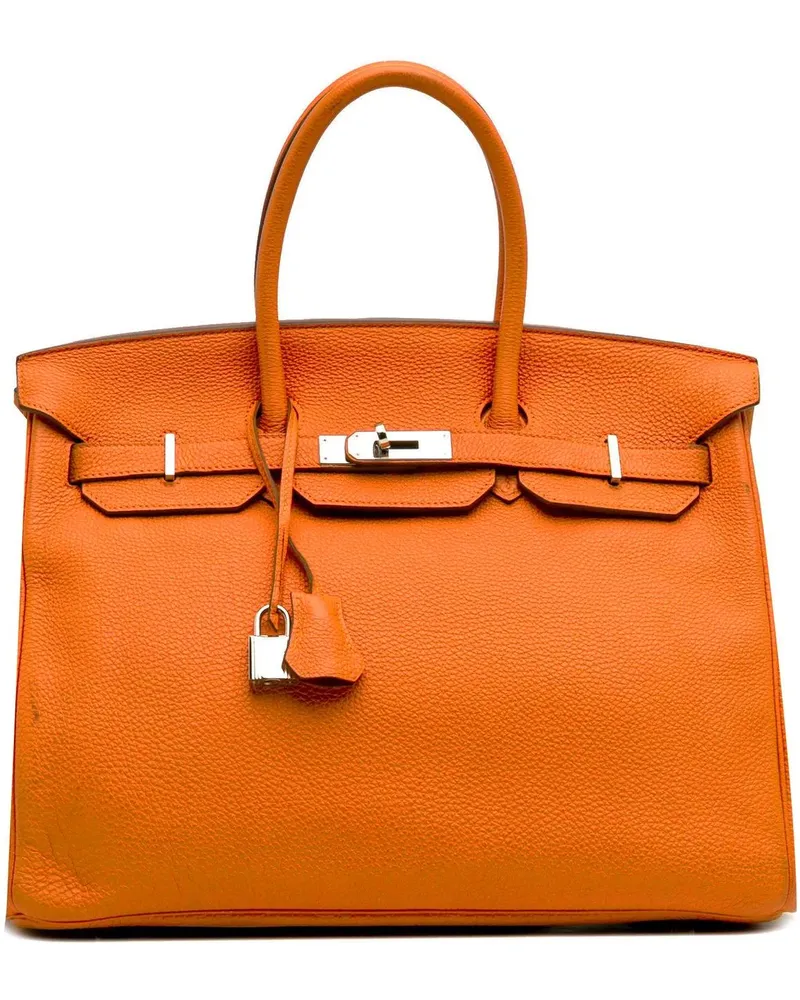 Hermès Crossbody Bags Togo Birkin Retourne 35 orange Orange
