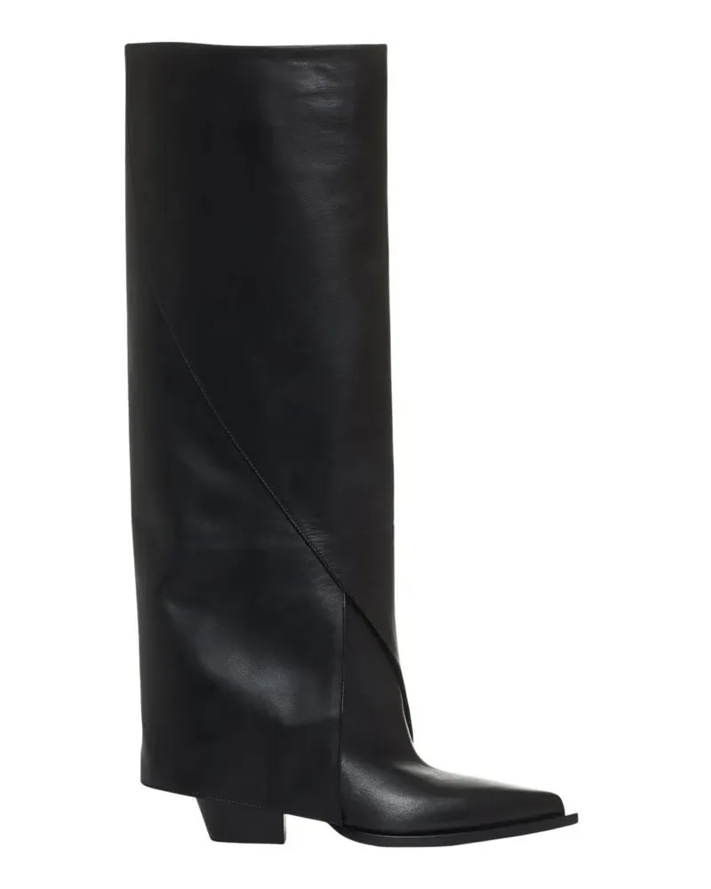Elena Iachi Stiefel Black Turn-Up Texan Boot schwarz Schwarz