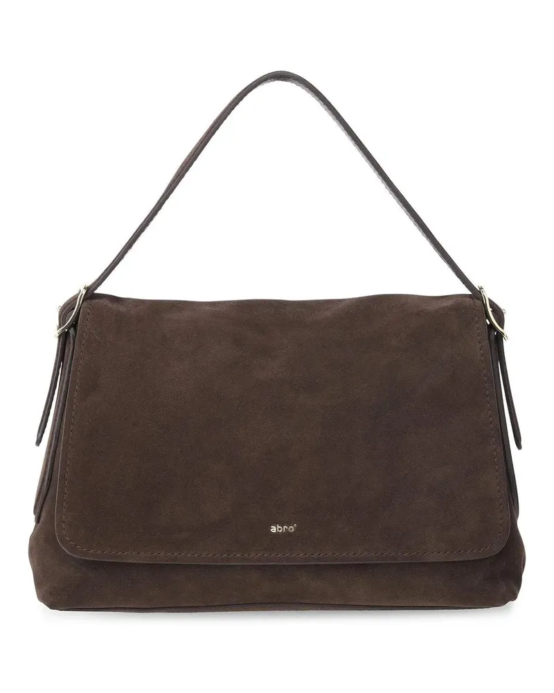 Abro Crossbody Bags Umhängetasche Carina aus Veloursleder braun Braun