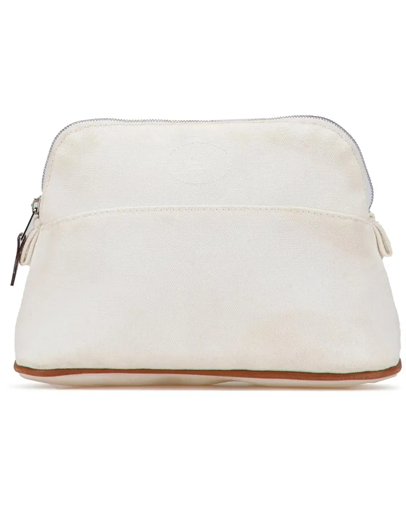 Hermès Kosmetiktaschen Toile Bolide Trousse de Voyage PM weiß Weiß