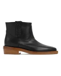 Gabriela Hearst Boots & Stiefeletten Black Leather Reza Bootie Schwarz