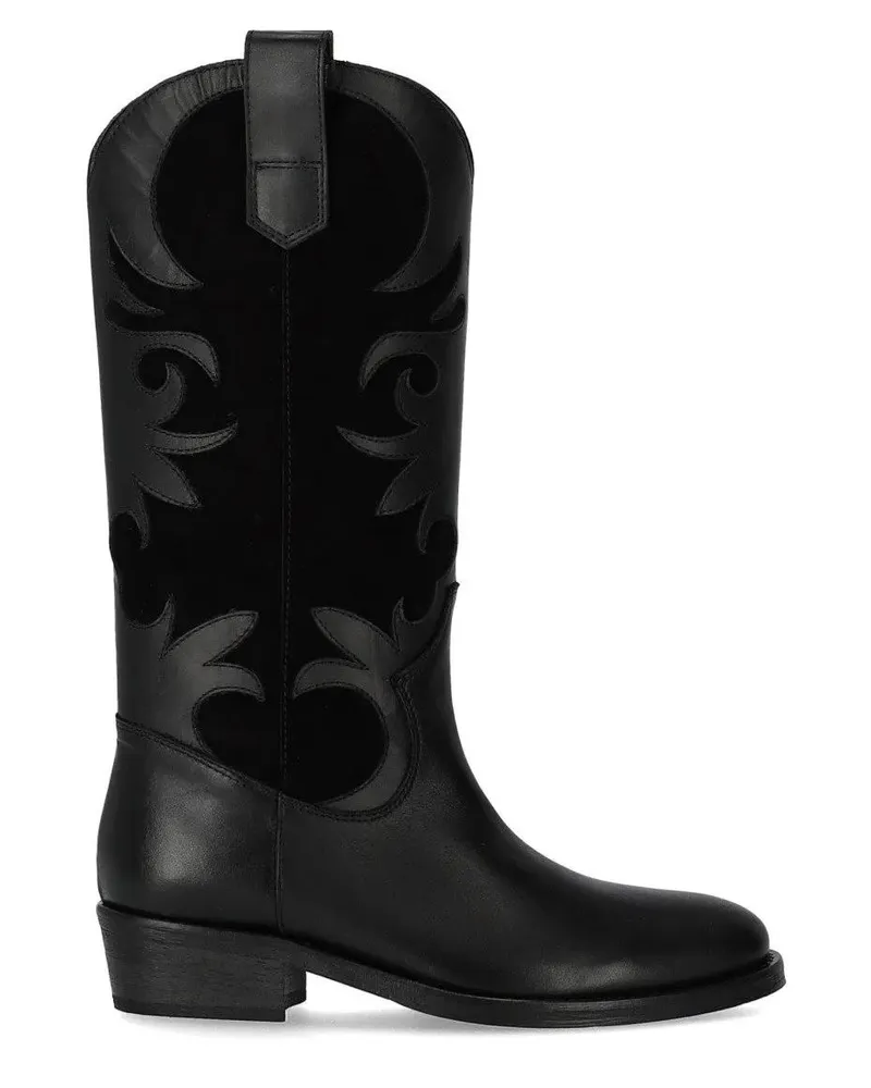 Via Roma 15 Stiefel Venice Black Texan Boot schwarz Schwarz