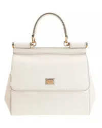 Dolce & Gabbana Crossbody Bags Mini Bag Sicily Vitello Stampa Bianco Weiß