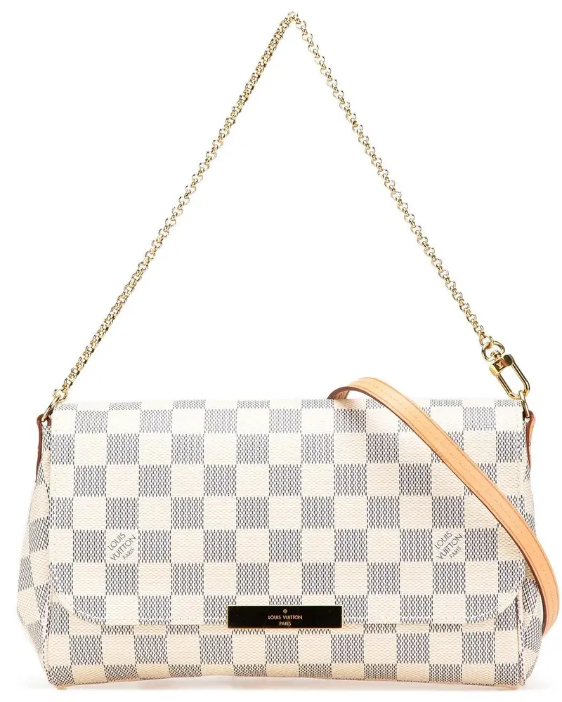 Louis Vuitton Hobo Bags Damier Azur Favorite MM weiß Weiß
