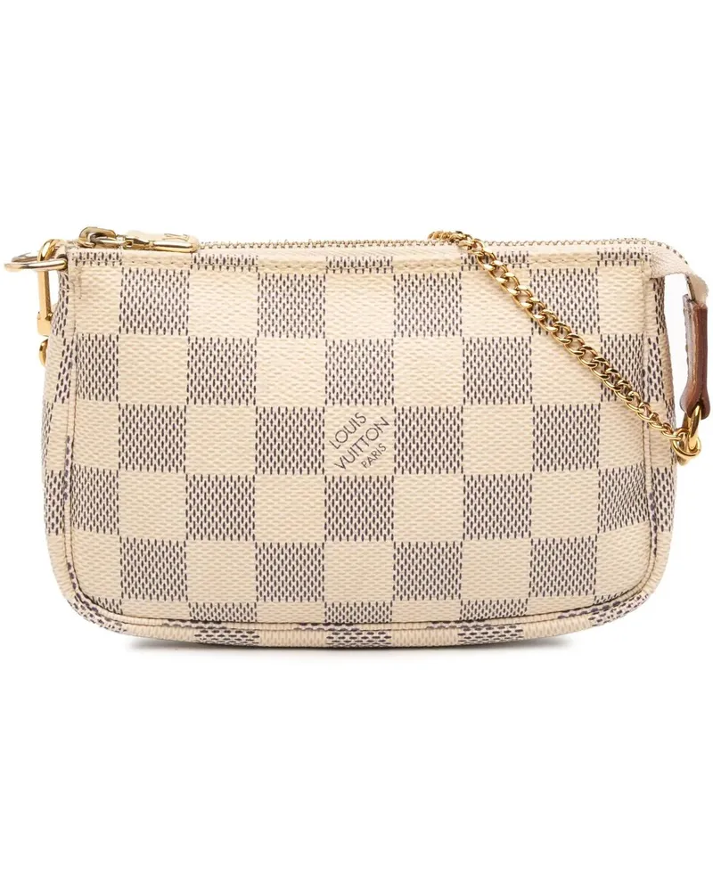 Louis Vuitton Crossbody Bags Damier Azur Mini Pochette Accessoires weiß Weiß