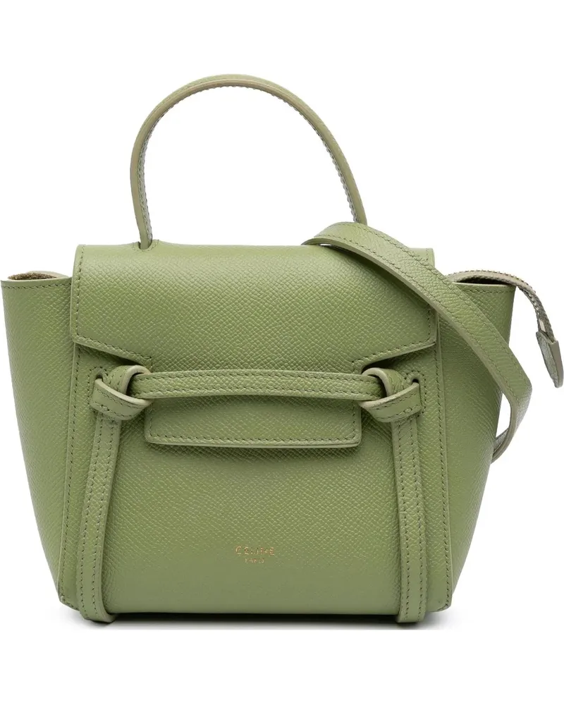 Celine Hobo Bags Pico Grained Calfskin Belt Bag grün Grün