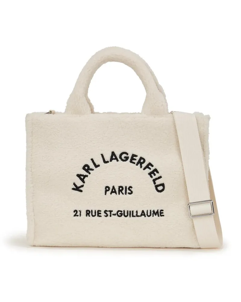 Karl Lagerfeld Shopper Rue St-Guillaume Tote-Bag aus Lammfell weiß Weiß