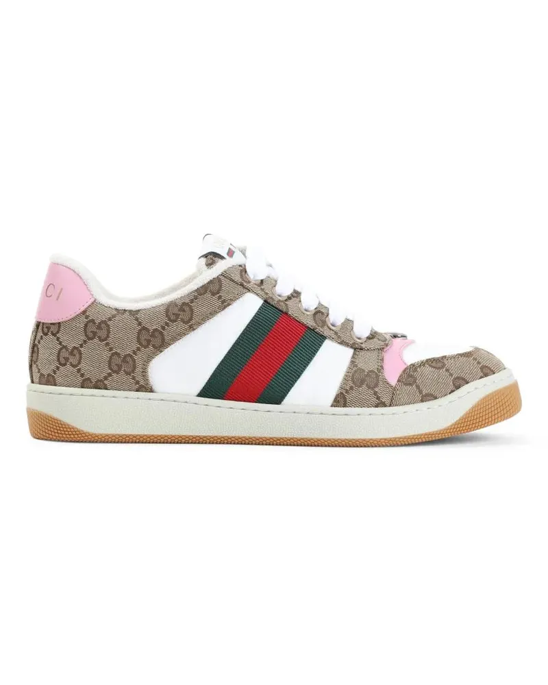 Gucci Low-Top Sneaker Beige Monogram Canvas Low-Top Sneakers beige Beige