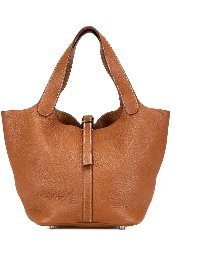 Hermès Crossbody Bags Clemence Picotin 22 braun Braun