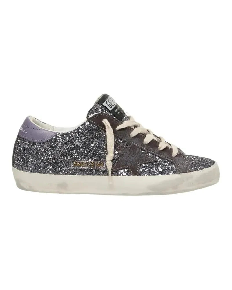 Golden Goose Low-Top Sneaker Glitterate 'Super-Star' Sneakers grau Grau