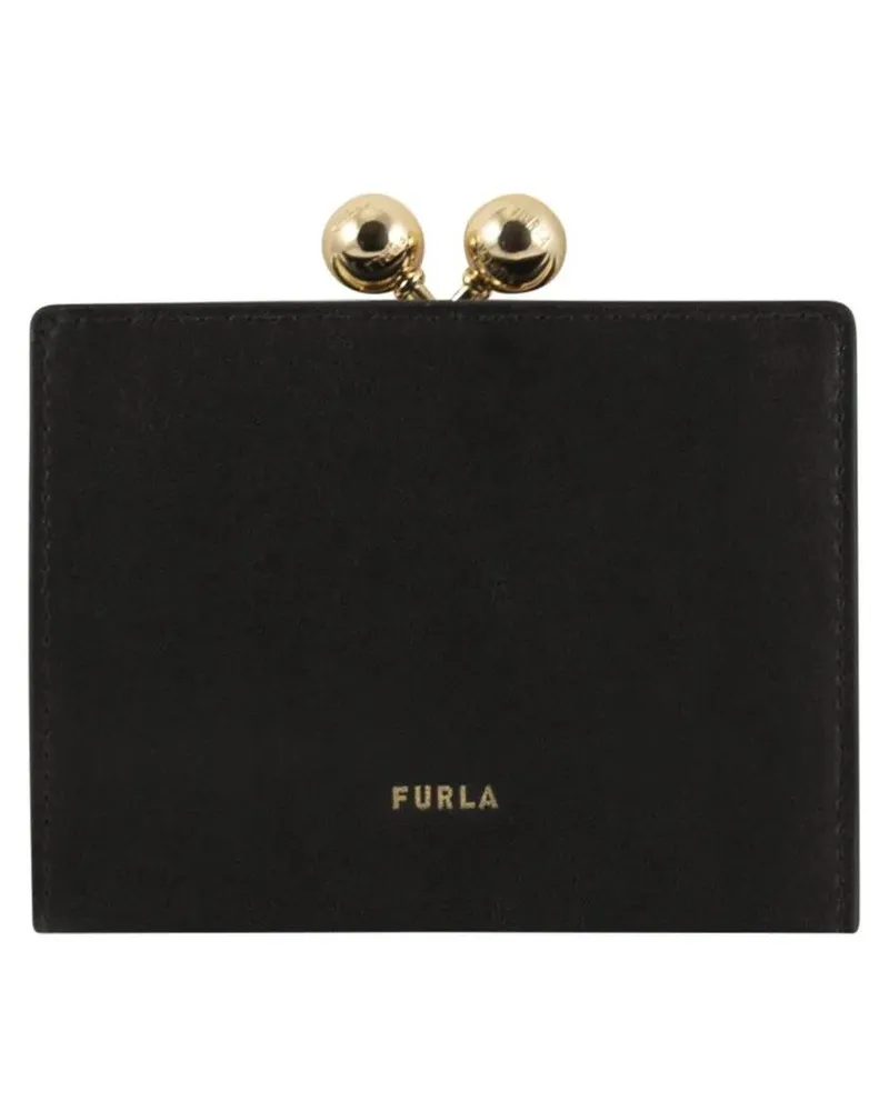 Furla Portemonnaie Dots - Compact Wallet S schwarz Schwarz