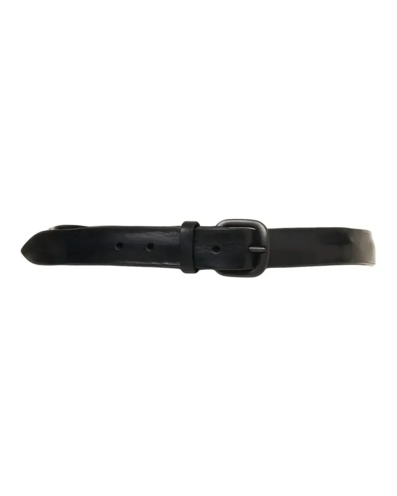 Orciani Gürtel Smooth Leather Belt schwarz Schwarz