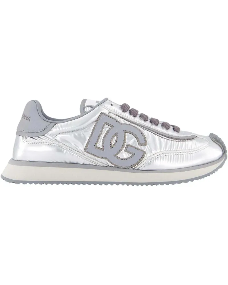 Dolce & Gabbana Low-Top Sneaker Dames Cushion Sneaker Metallic gunmetal Gunmetal