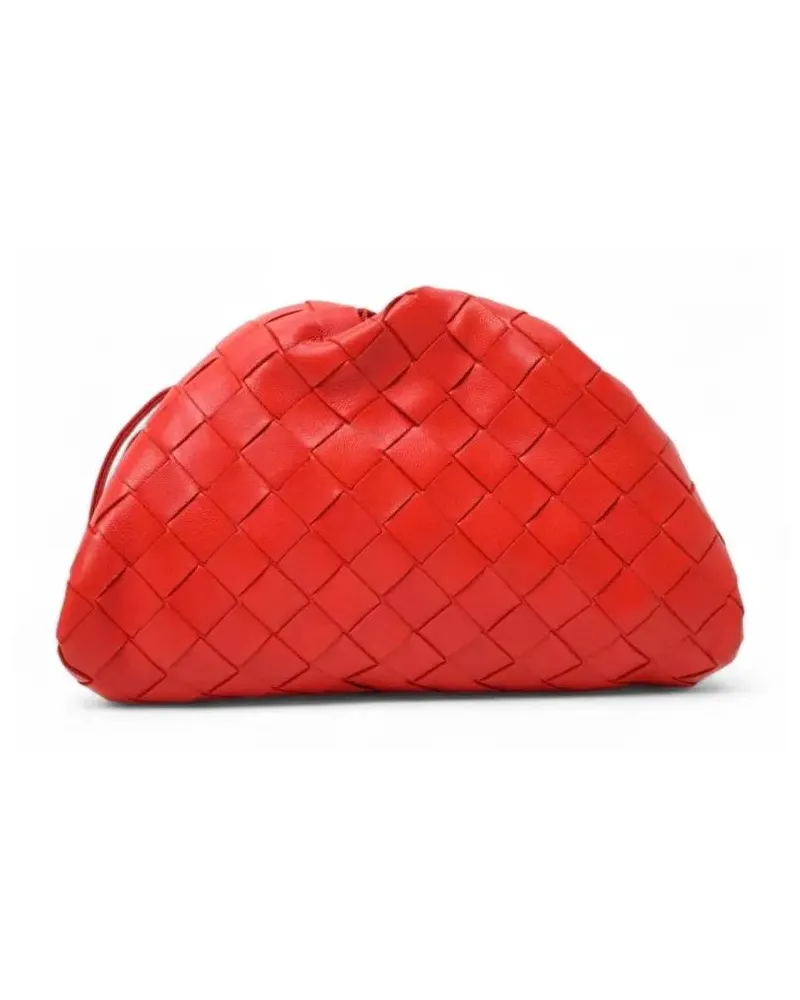 Bottega Veneta Clutches Mini Red Braided Pouch rot Rot