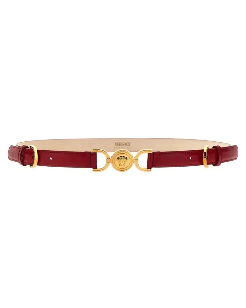 Versace Gürtel 'Medusa' Belt. rot Rot