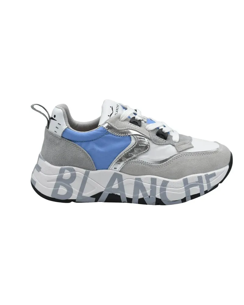 Voile Blanche Low-Top Sneaker White And Light Blue Accents Sneakers bunt Bunt