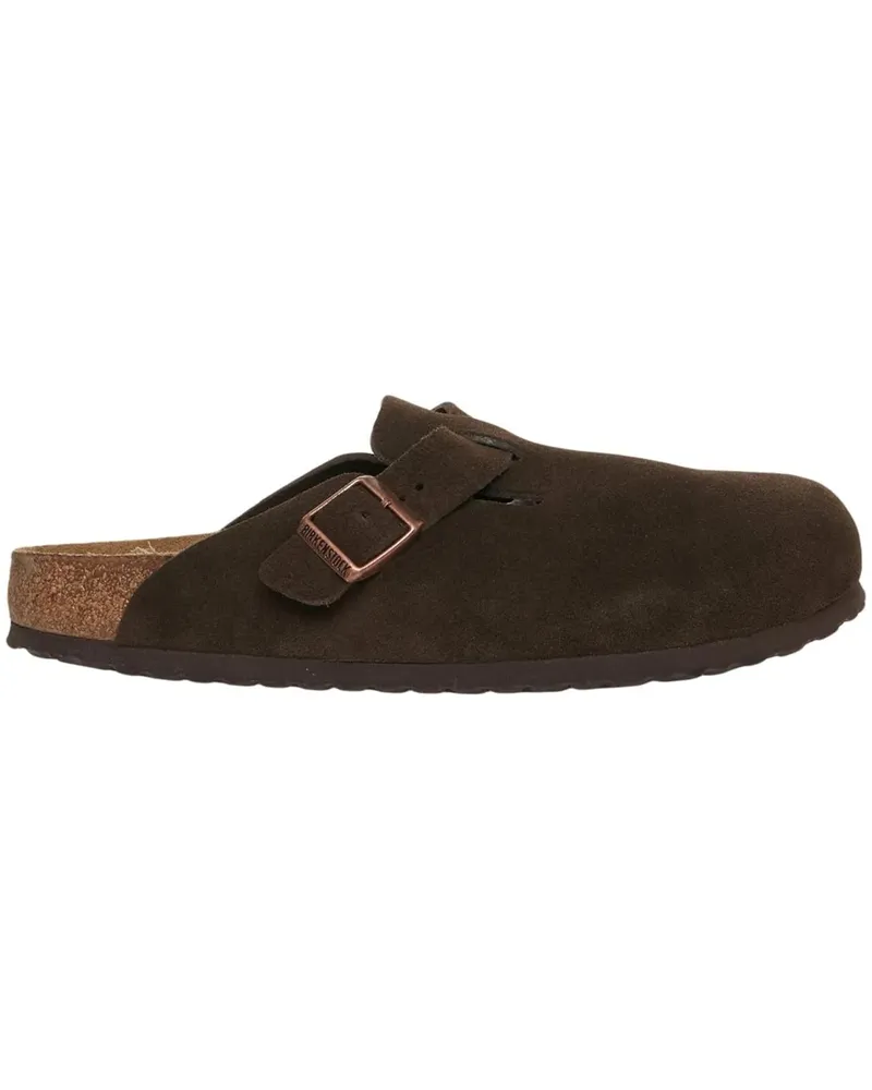 Birkenstock Slipper & Pantoletten Suede clogs 'Boston' braun Braun