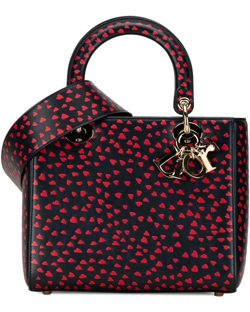 Dior Hobo Bags Medium Calfskin I Love Paris Lady Dior blau Blau