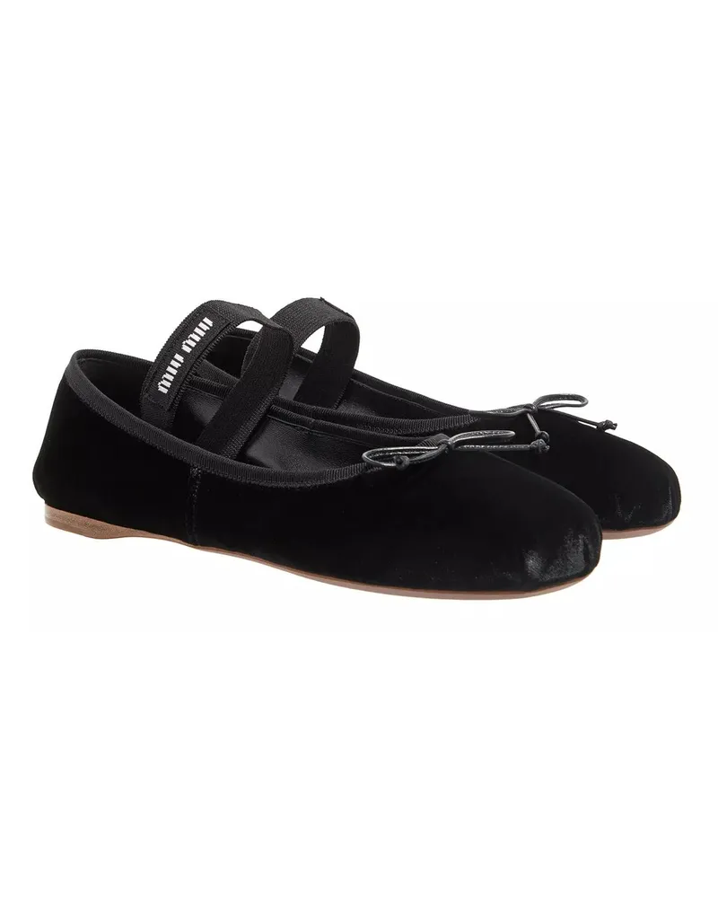 Miu Miu Loafers & Ballerinas Woman Velvet Ballerinas Schwarz