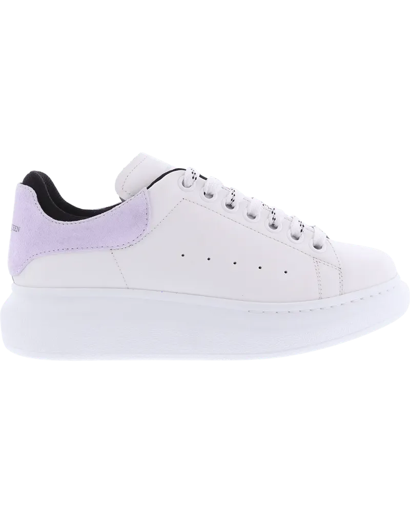 Alexander McQueen Low-Top Sneaker Dames Oversized Sneaker Wit/Lila weiß Weiß