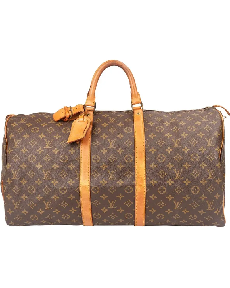 Louis Vuitton Crossbody Bags  Canvas Mongram Keepall 55 braun Braun