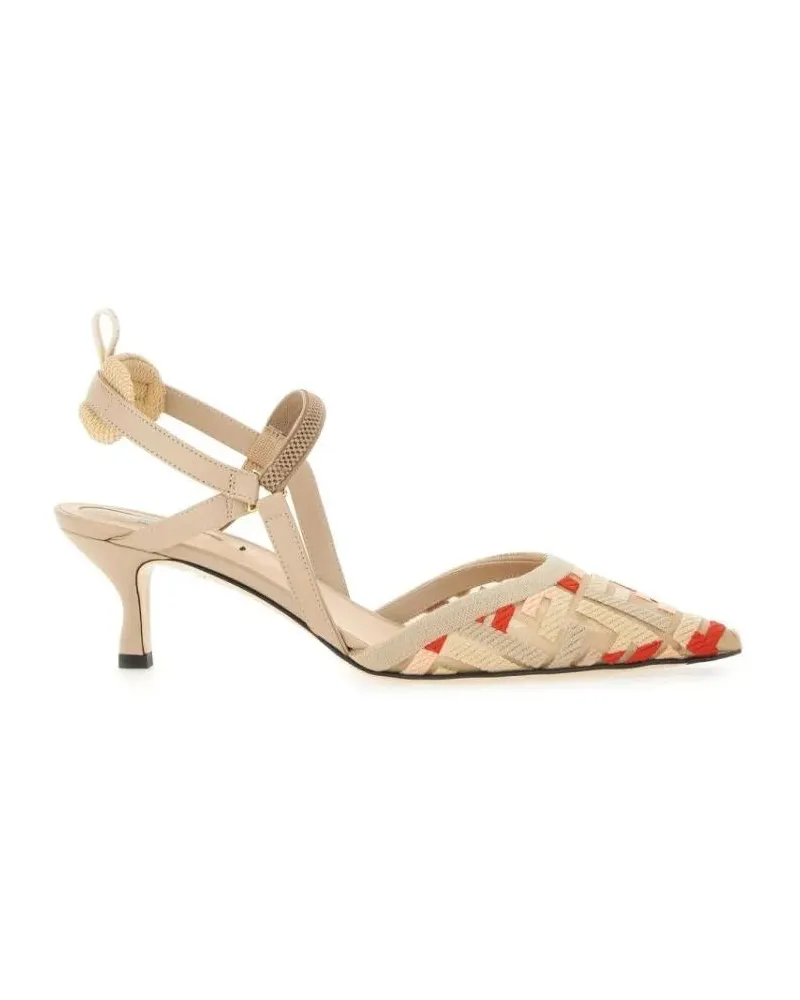 Fendi Hohe Schuhe "Hummingbird Lite" Slingback beige Beige