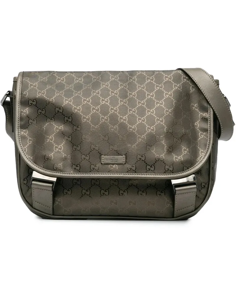 Gucci Hobo Bags GG Imprime Crossbody silberfarben 