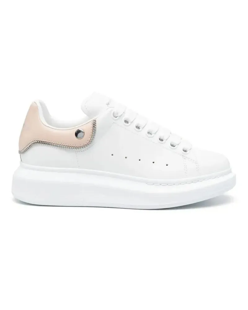 Alexander McQueen Low-Top Sneaker Oversized Leather Sneakers weiß Weiß