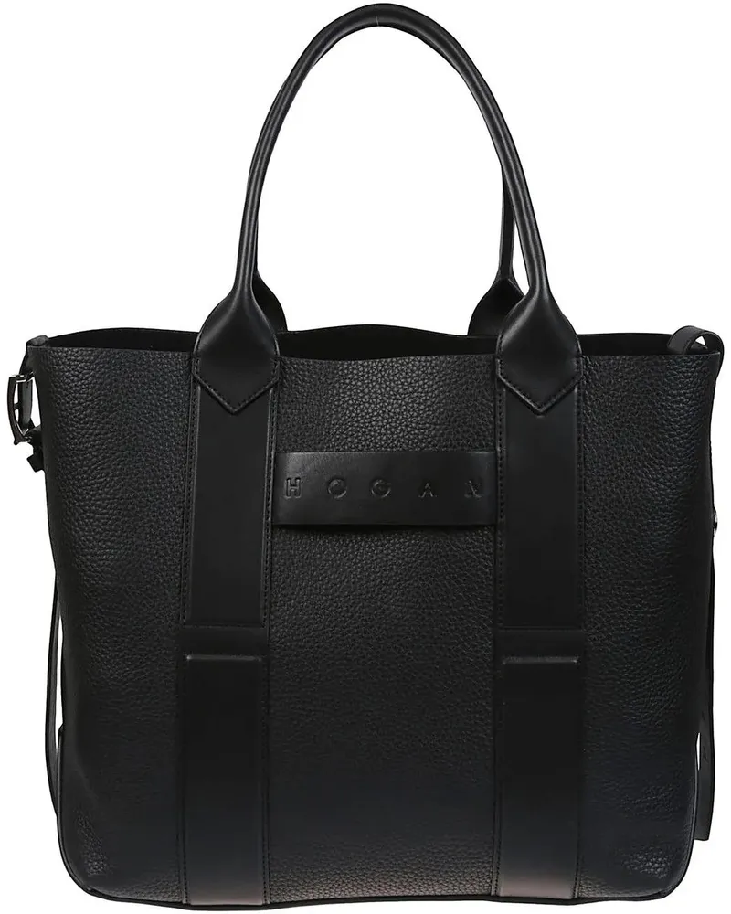 Hogan Crossbody Bags Medium Script Shopping Bag Black schwarz Schwarz