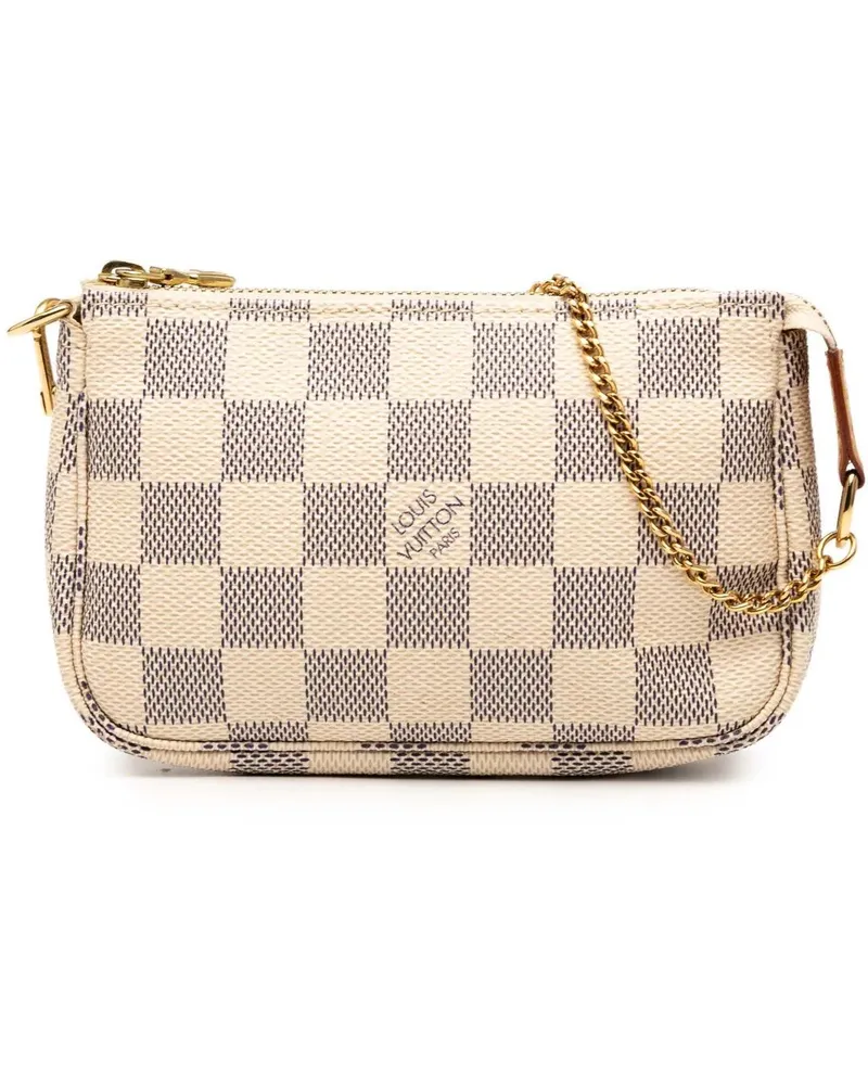 Louis Vuitton Crossbody Bags Damier Azur Mini Pochette Accessoires weiß Weiß