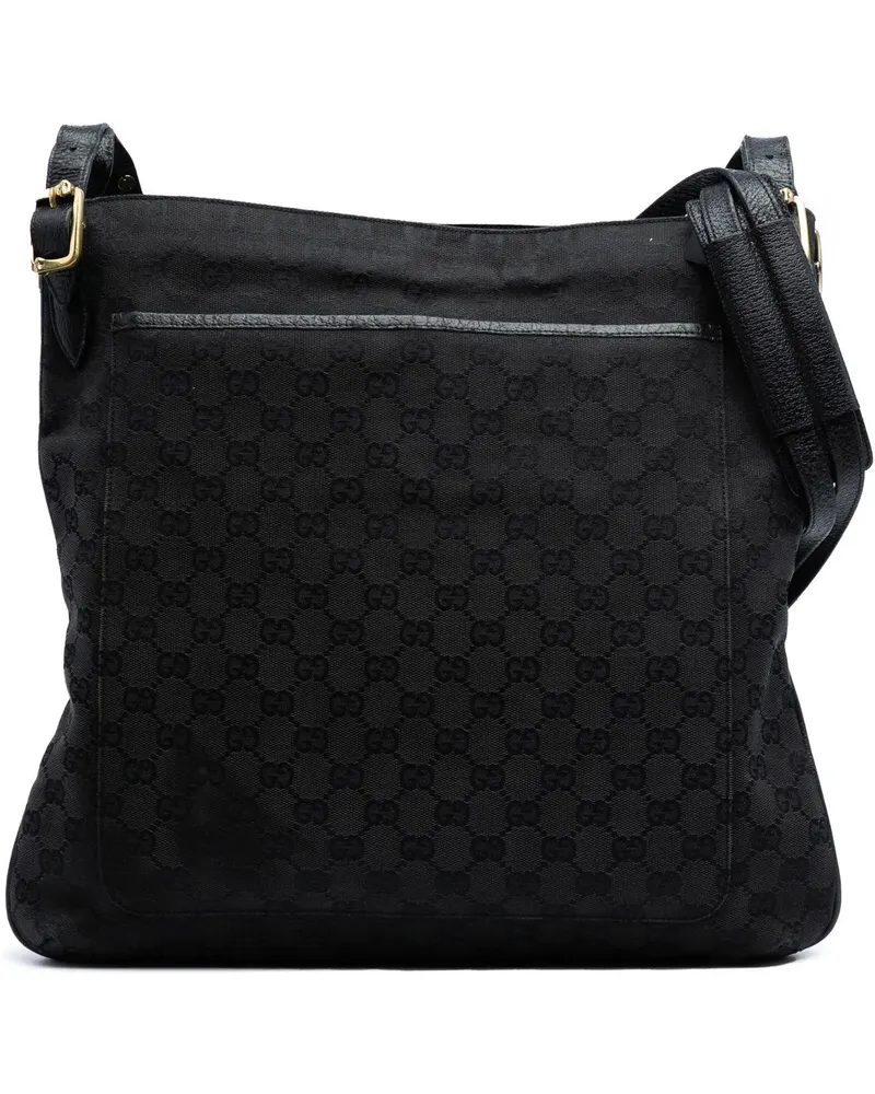Gucci Hobo Bags GG Canvas Crossbody schwarz Schwarz