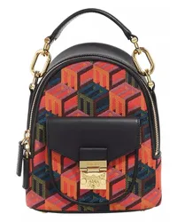 MCM Rucksack Tracy Backpack In Cubic Monogram Jacquard Bunt