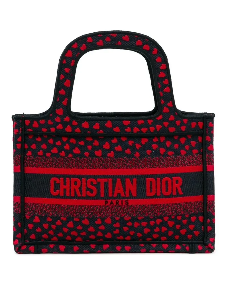 Dior Hobo Bags Mini Pop Heart I Love Paris Book Tote rot Rot