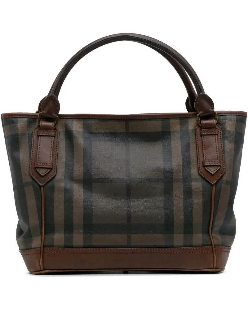 Burberry Crossbody Bags Smoked Check Coated Canvas Handbag braun Braun