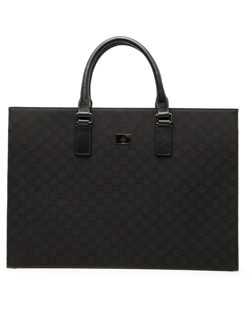 Gucci Crossbody Bags GG Nylon Executive Business Bag schwarz Schwarz