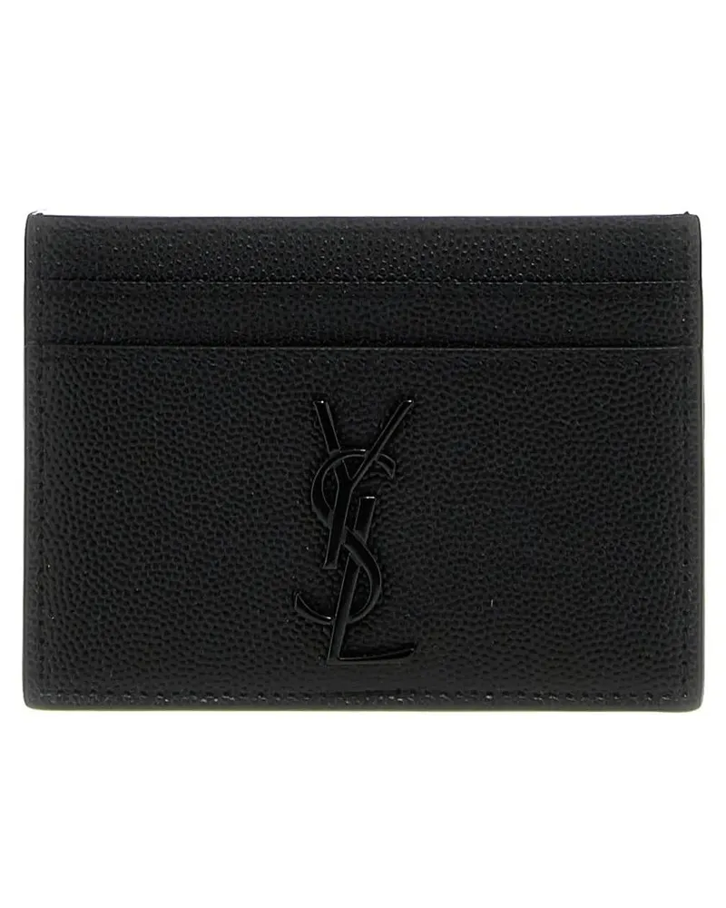 Saint Laurent Portemonnaies 'Monogramme' Cardholder schwarz Schwarz