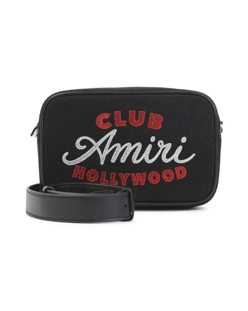 Amiri Crossbody Bags Compact Rectangular Handbag With Embroidered Detai schwarz Schwarz