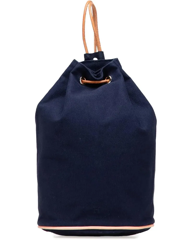 Hermès Rucksäcke Toile Polochon Mimile blau Blau