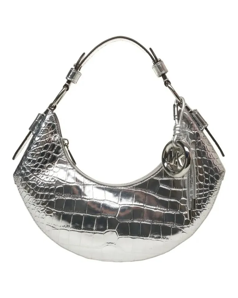Michael Kors Hobo Bags Croc-Embossed Handbag grau Grau