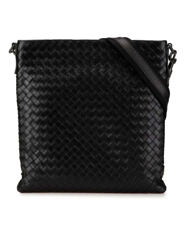Bottega Veneta Hobo Bags Leather Intrecciato Crossbody schwarz Schwarz